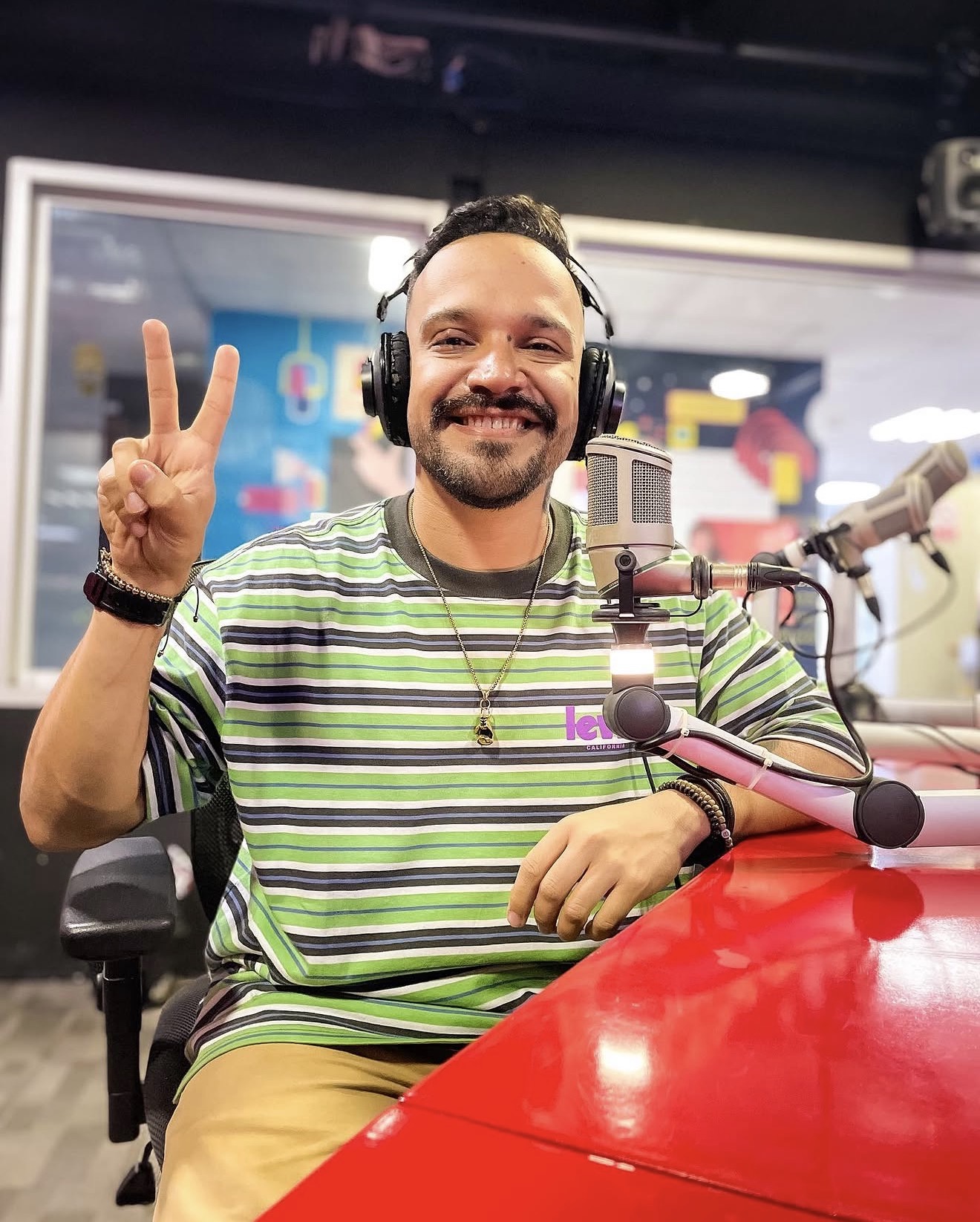 Yetro at a radio microphone